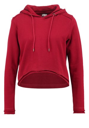 Urban Classics, CROPPED TERRY HOODY - Hættetrøje - burgundy
