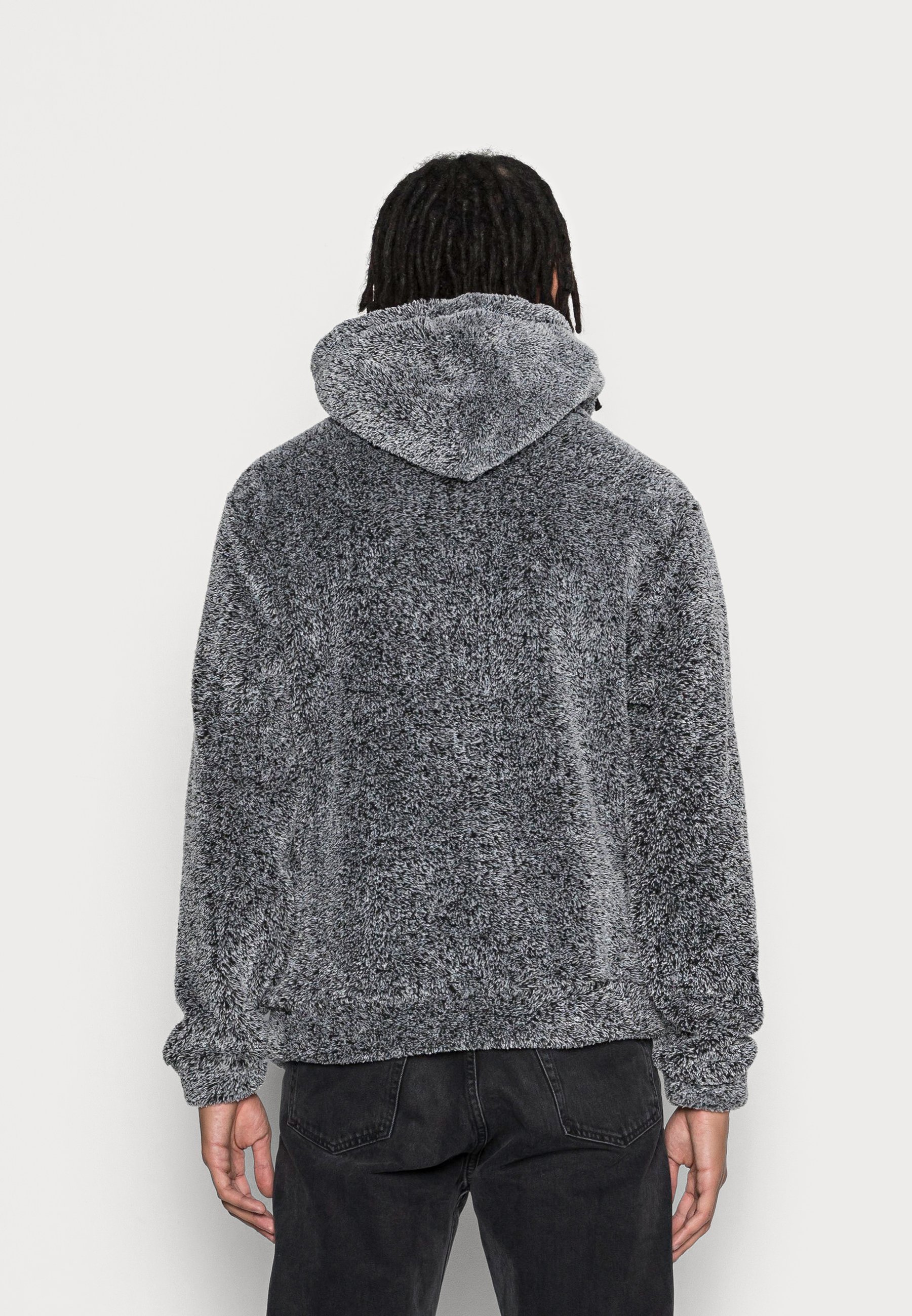 FUZZY HOOD - Hoodie - slate grey/grey 