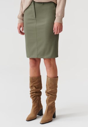 Gonna a tubino - khaki