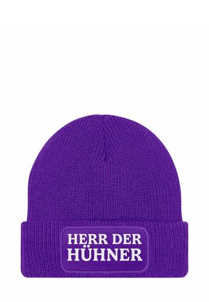 MIT PATCH IT SPRUCH HERR DER - Beanie - hühner lila