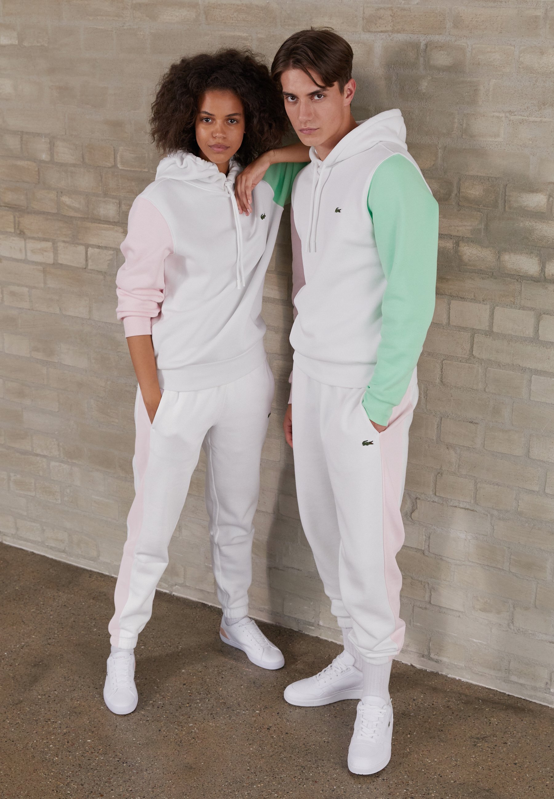 Lacoste UNISEX - Hoodie - off white/light green/light pink/off-white -  Zalando.ie