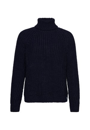 Superdry & Co, SLOUCHY STITCH ROLL NECK - Jersey de punto - navy marl dark grey