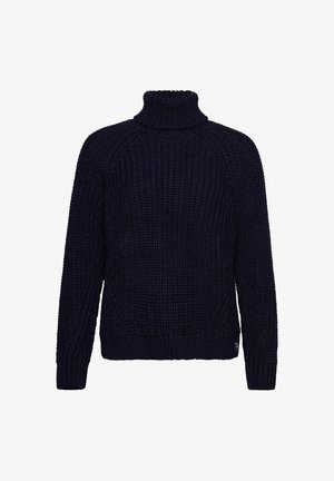 Superdry & Co, SLOUCHY STITCH ROLL NECK - Jersey de punto - navy marl dark grey