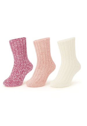 NORWEGER  3ER PACK      - Socken - weiß   rosa   pink