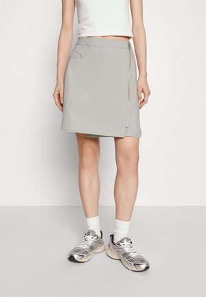 Calvin Klein Jeans WRAP ZIPPED SKIRT - Miniskjørt - eggshell