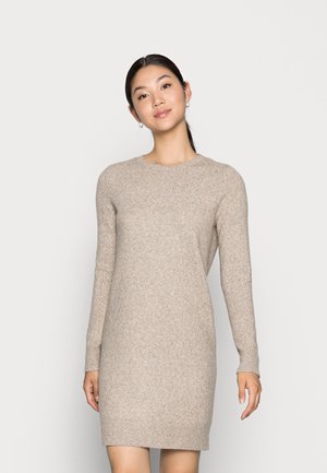 VMDOFFY O NECK - Abito in maglia - sepia tintdetail melange