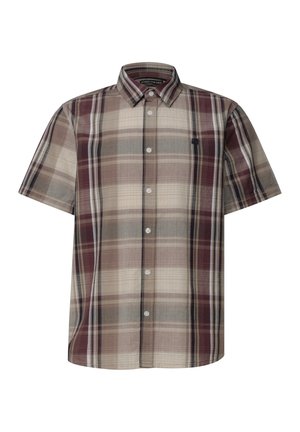 Street One MEN, SHORT-SLEEVE SHIRT WITH CHECKERED PATTERN - Camisa - raw beige