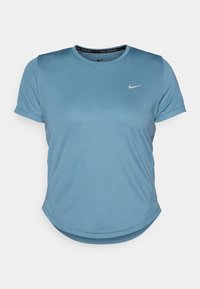 TEMPO TOP - Sports T-shirt - smokey blue/reflective silver