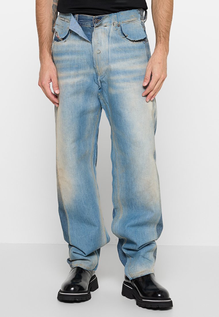 Diesel Wijde jeans blauw denim/bluedenim