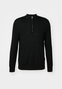 SERGIO ZIP MOCK - Džemper - black