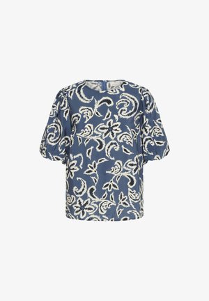 Kaffe, KADAHLIA - Blúzka - bering sea white paisley