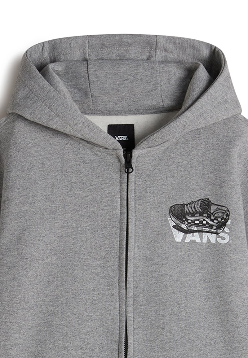 Vans OLD SKOOL Felpa con zip cement heather/grigio