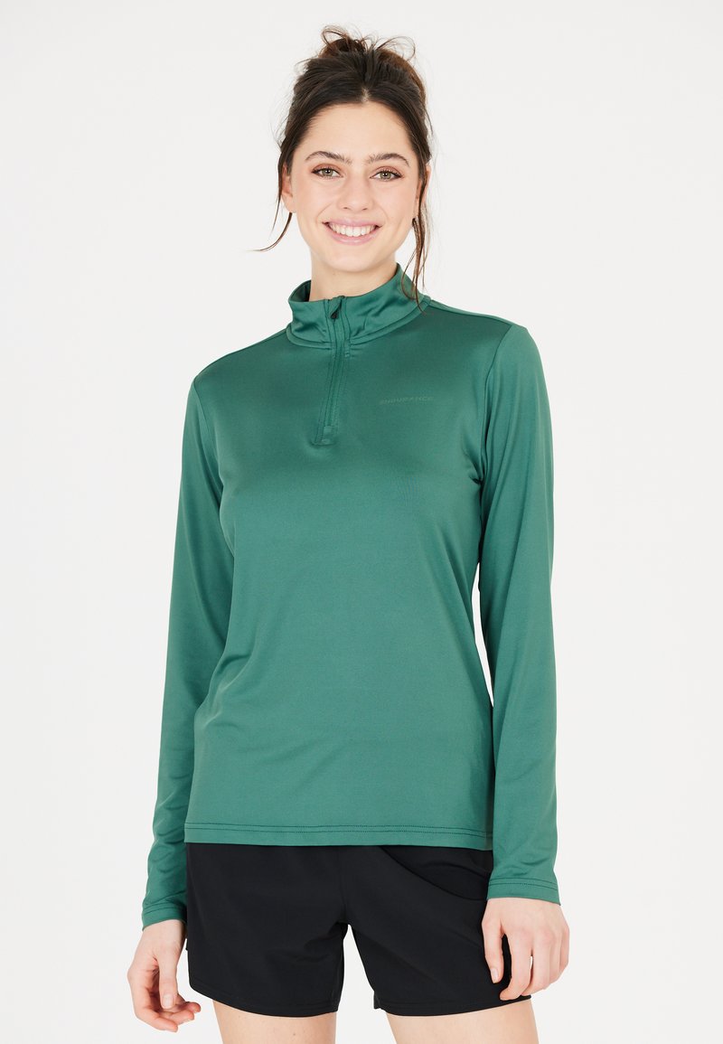 Endurance MIDLAYER JAELYN - Langærmet T-shirt - donkergroen