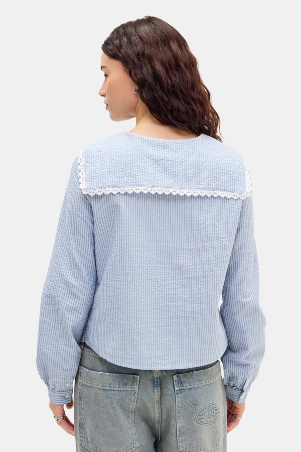 STRIPE COLLAR BLOUSE - Button-down blouse2