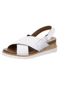 ara VALENCIA - Wedge sandals - weiss
