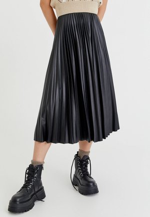 PLISSIERTER VINYL - Gonna a campana - mottled black