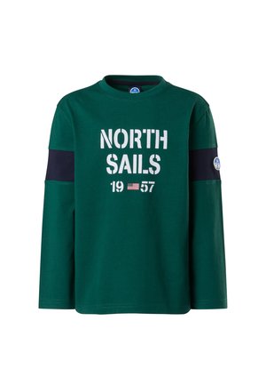 WITH SLEEVE INSERTS - Camiseta de manga larga - dark green