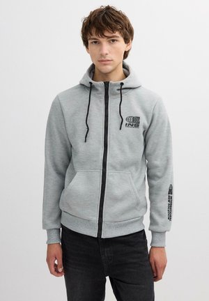 CON CREMALLERA - Sudadera con cremallera - gris