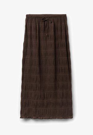 Calzedonia, LONG WITH RUFFLES - Falda larga - brown