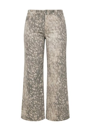 MIAMODA, JEANS, WIDE LEGS, ANIMALPRINT, 5-POCKET - Pernera ancha - grey denim