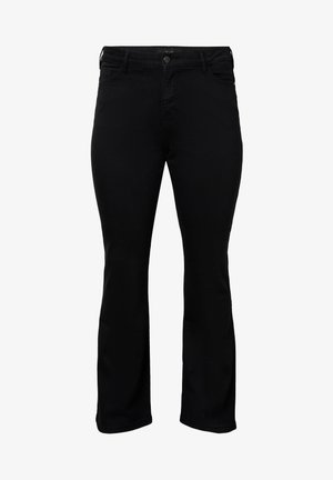 Zizzi, HIGH WAISTED ELLEN - Džíny Bootcut - black
