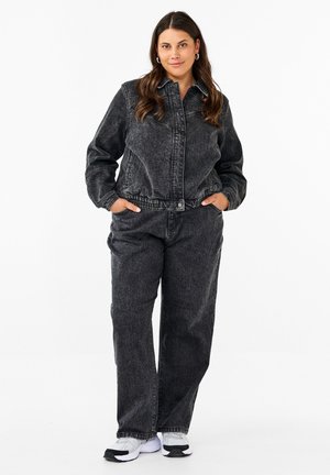 Wide leg - dark grey denim