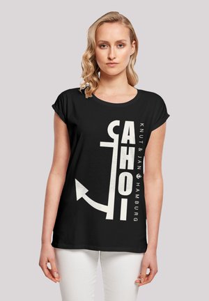 AHOI ANKER KNUT & JAN HAMBURG - Print T-shirt - schwarz