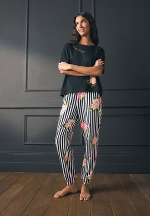 Rockett St George, REGULAR FIT - FLOWER POWER - Pidžaamakomplekt - black white