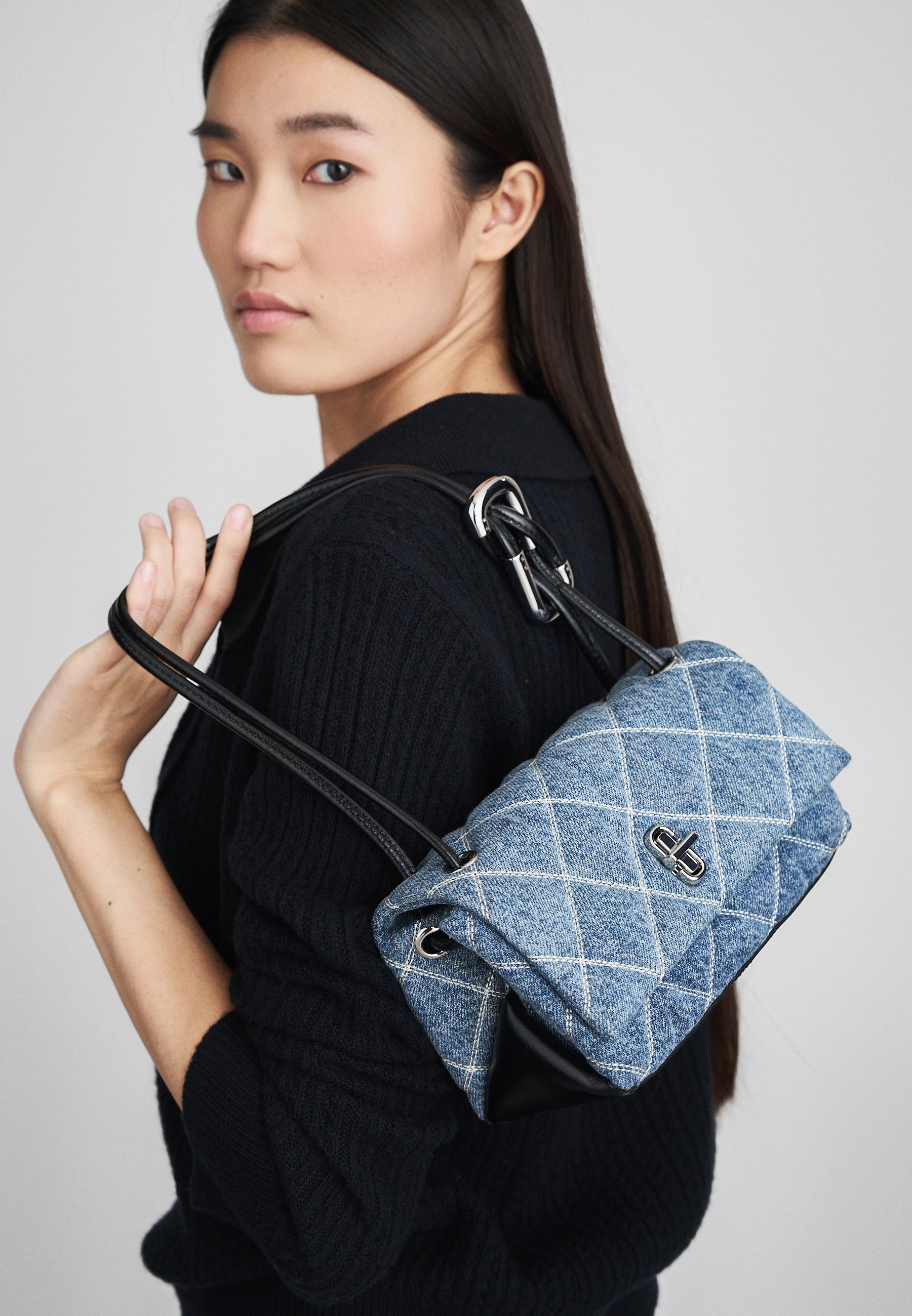 MARC JACOBS THE MINI DUAL SHOULDER - Rankinė - light indigo/mėlyna