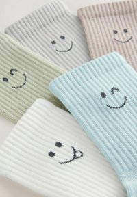 Next 5 PACK - Calze - muted blue sage tan happy