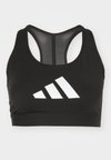 POWERREACT BIG LOGO GRAPHIC BRA - Reggiseno sportivo con sostegno leggero - black