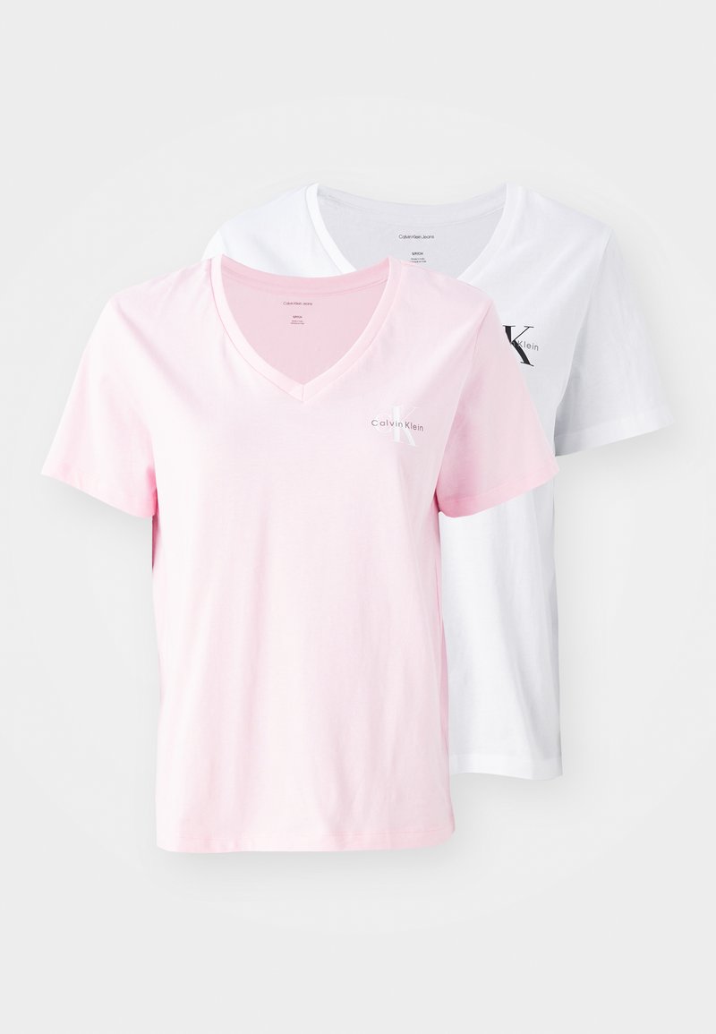 Calvin Klein Jeans T-shirt basic donkerroze Calvin Klein Jeans T-shirt basic donkerroze