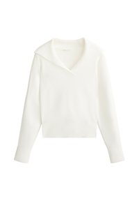 POLO COLLAR - Longsleeve - white