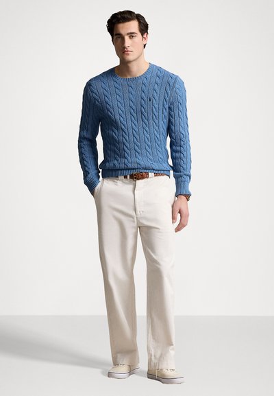 Polo Ralph Lauren CABLE KNIT COTTON JUMPER - Jumper - lake heather