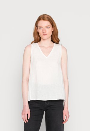 BLOUSE SLEEVELESS BACKSIDE PLEAT - Blůza - salty white