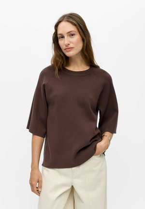 Object OBERTEIL STRICK - Pullover - seal brown