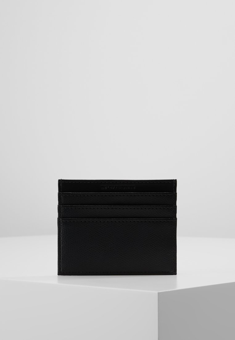 Emporio Armani PORTA CARTE CREDITO - Business card holder - black/black -  Zalando.co.uk