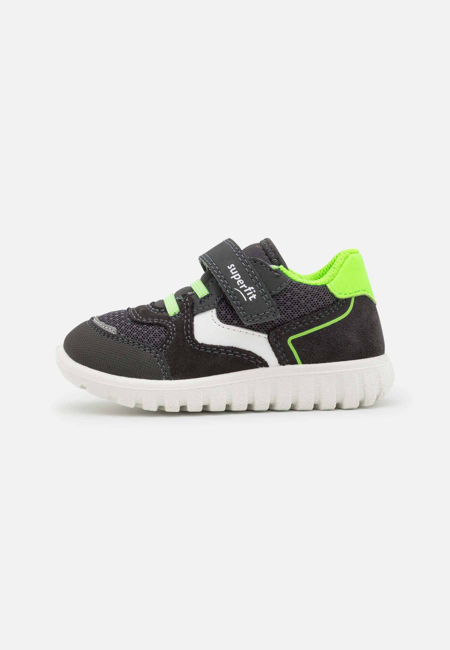 Superfit Jungen Lauflernschuhe Sport7 – Veloursleder, Klettverschluss, Reflektierend, WMS M IV
