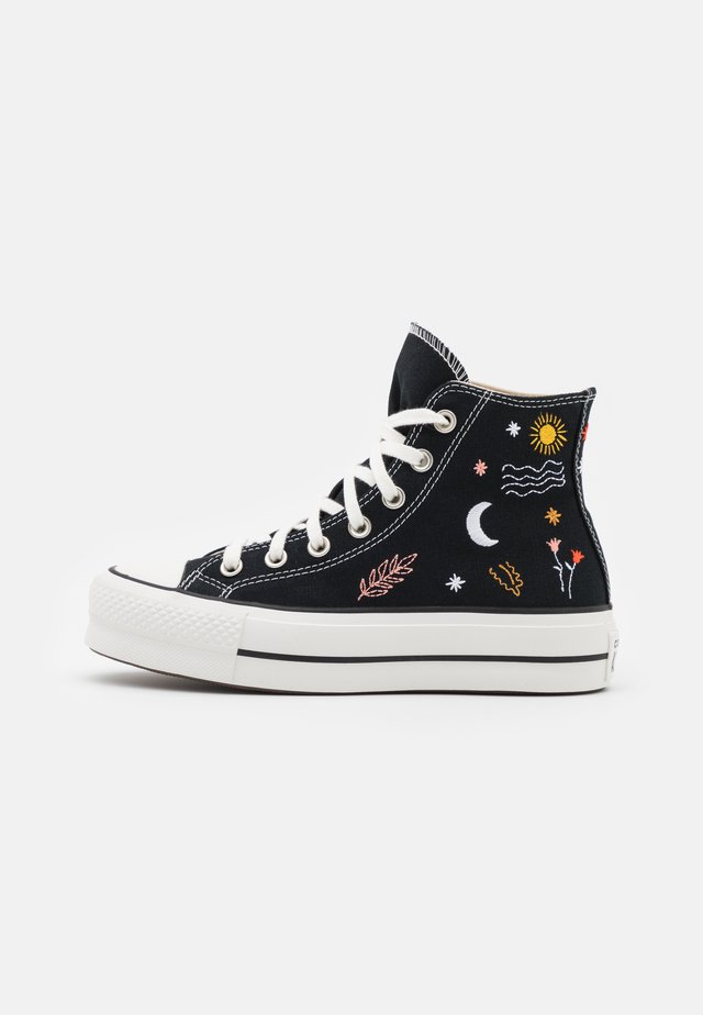 CHUCK TAYLOR ALL STAR LIFT - Sneaker high - black/vintage white/multicolor