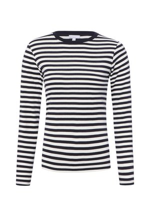 brookshire, BROOKSHIRE LANGARMSHIRT - Long sleeved top - marine weiß