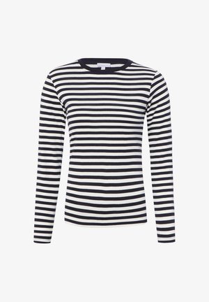 brookshire, BROOKSHIRE LANGARMSHIRT - Long sleeved top - marine weiß