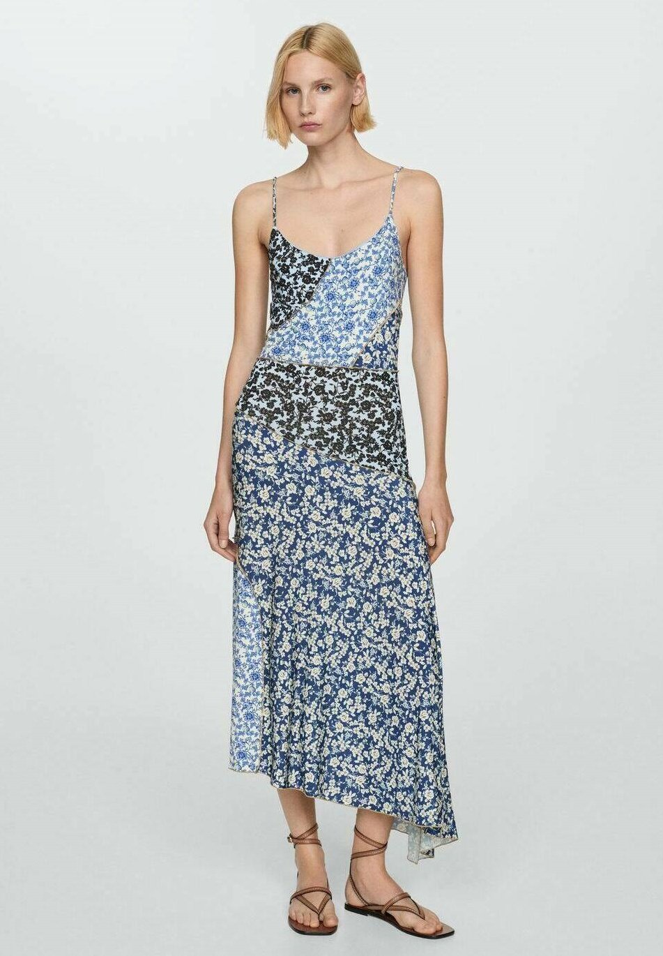Robe Bleue Marine Mango Taille 36 - Style Marin Manches 3/4 - Soirée Cocktail