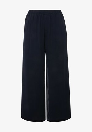 Ulla Popken DOPPELLAGIG WEITES ELASTIKBUND - Pantaloni - dark blue