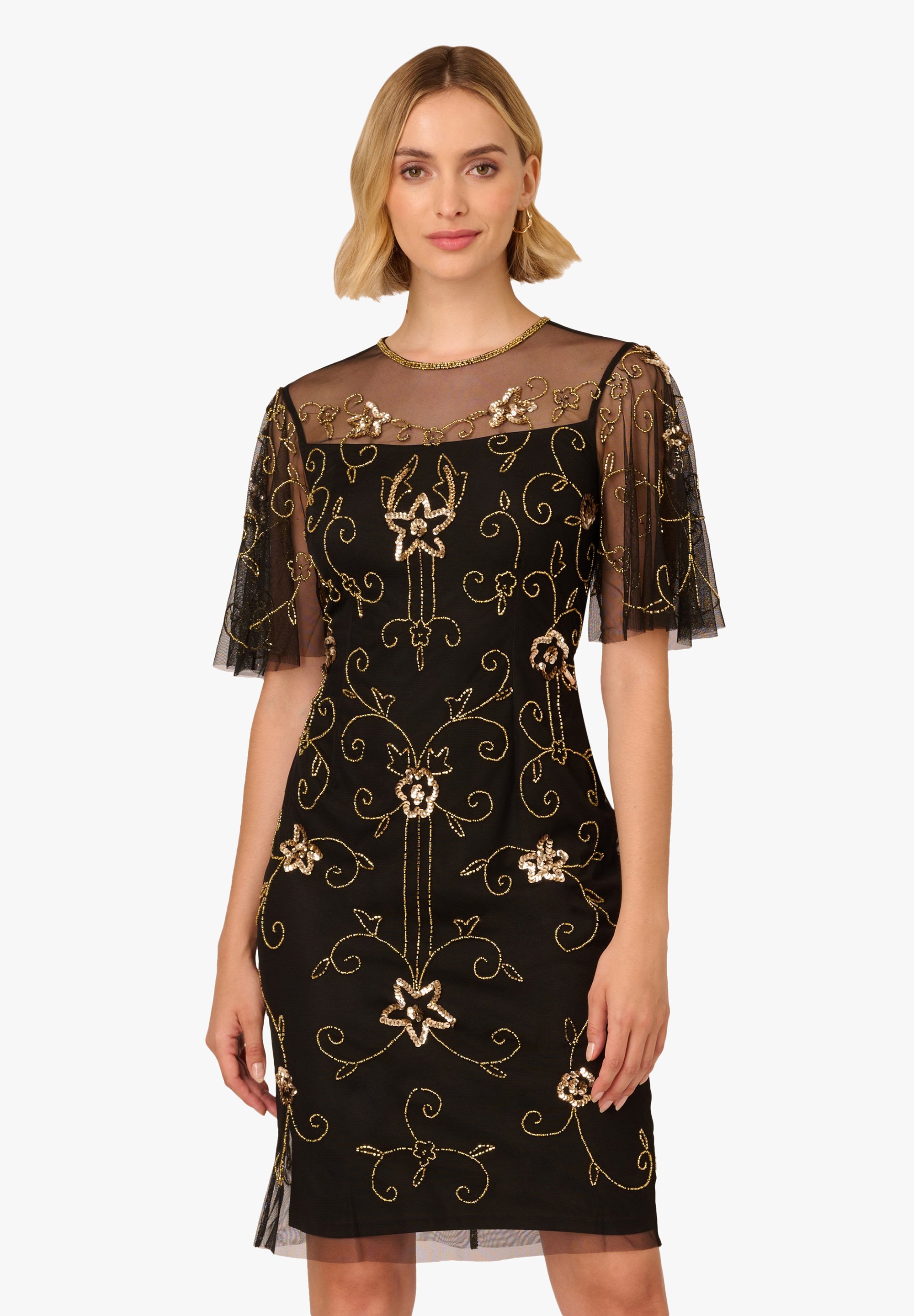 Adrianna Papell BEADED ILLUSION - Occasion wear - black gold/black - Zalando Adrianna Papell BEADED ILLUSION - Occasion wear - black gold/black - Zalando