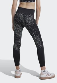 adidas Performance JUNIOR - Leggings - black/silver met.