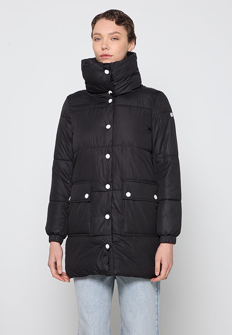 dreimaster Wintermantel zwart dreimaster Wintermantel zwart