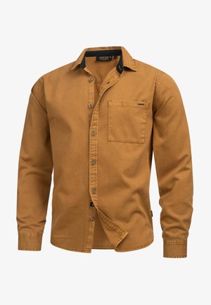 INDICODE JEANS LANGARM INBROIDY - Overhemd - rubber