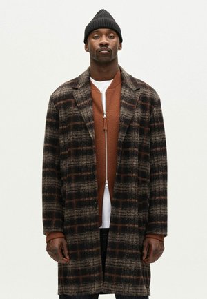 Klassisk frakke - black/brown check
