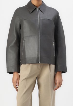 Leren jas - dark green