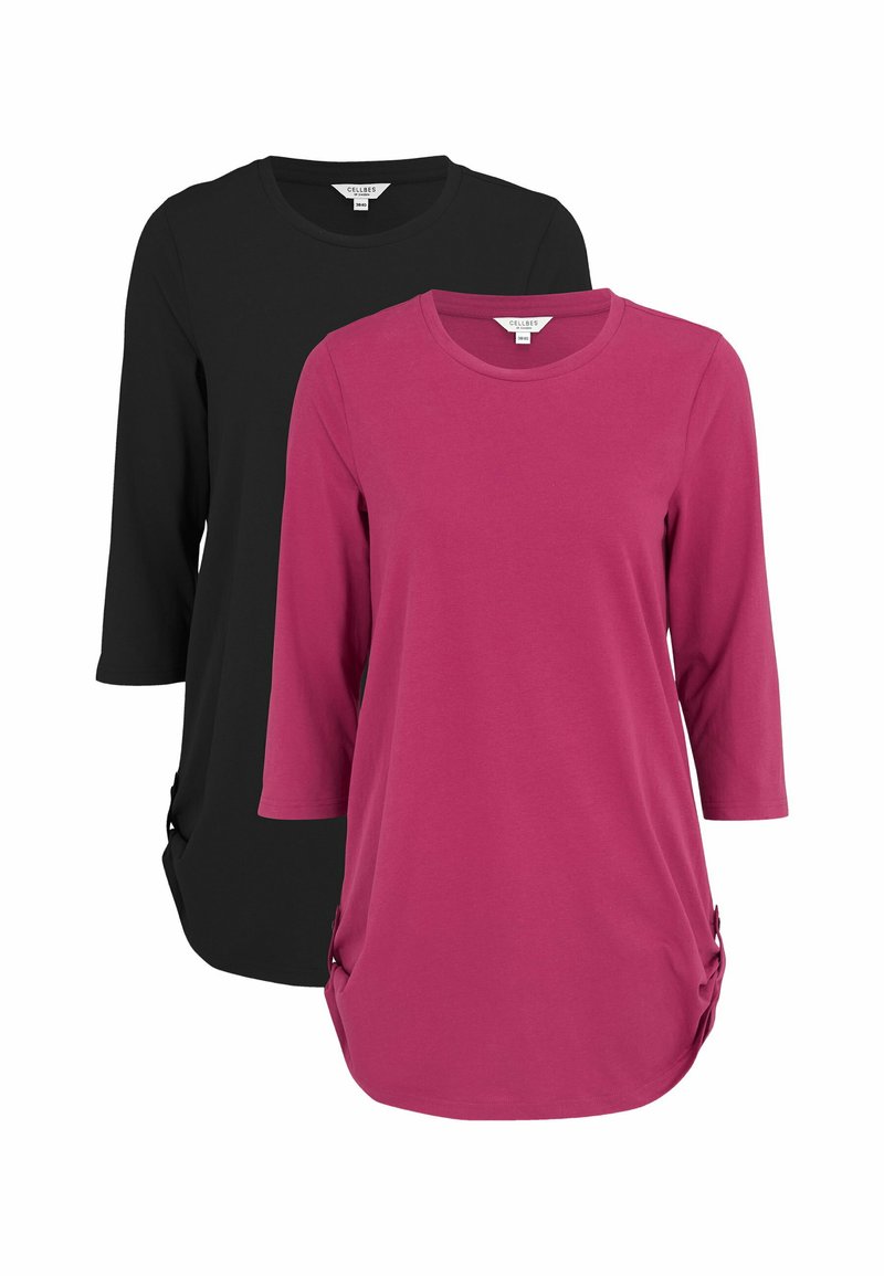 Cellbes of Sweden 2 PACK WITH 3/4 SLEEVE - Langarmshirt - cerise  black